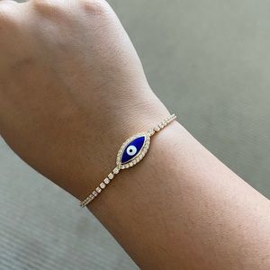 gold evil eye bracelet